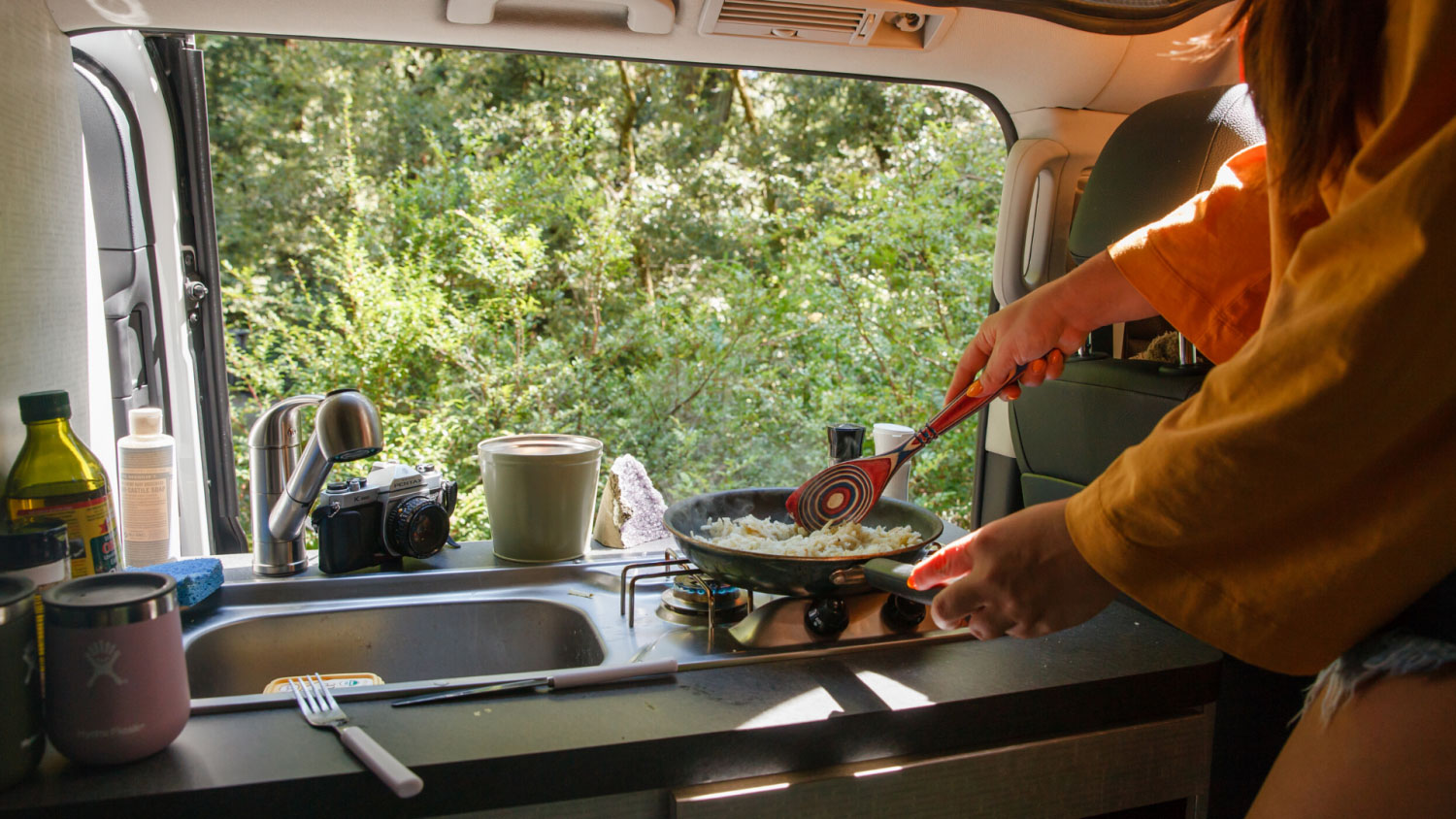 Cooking In the campervan