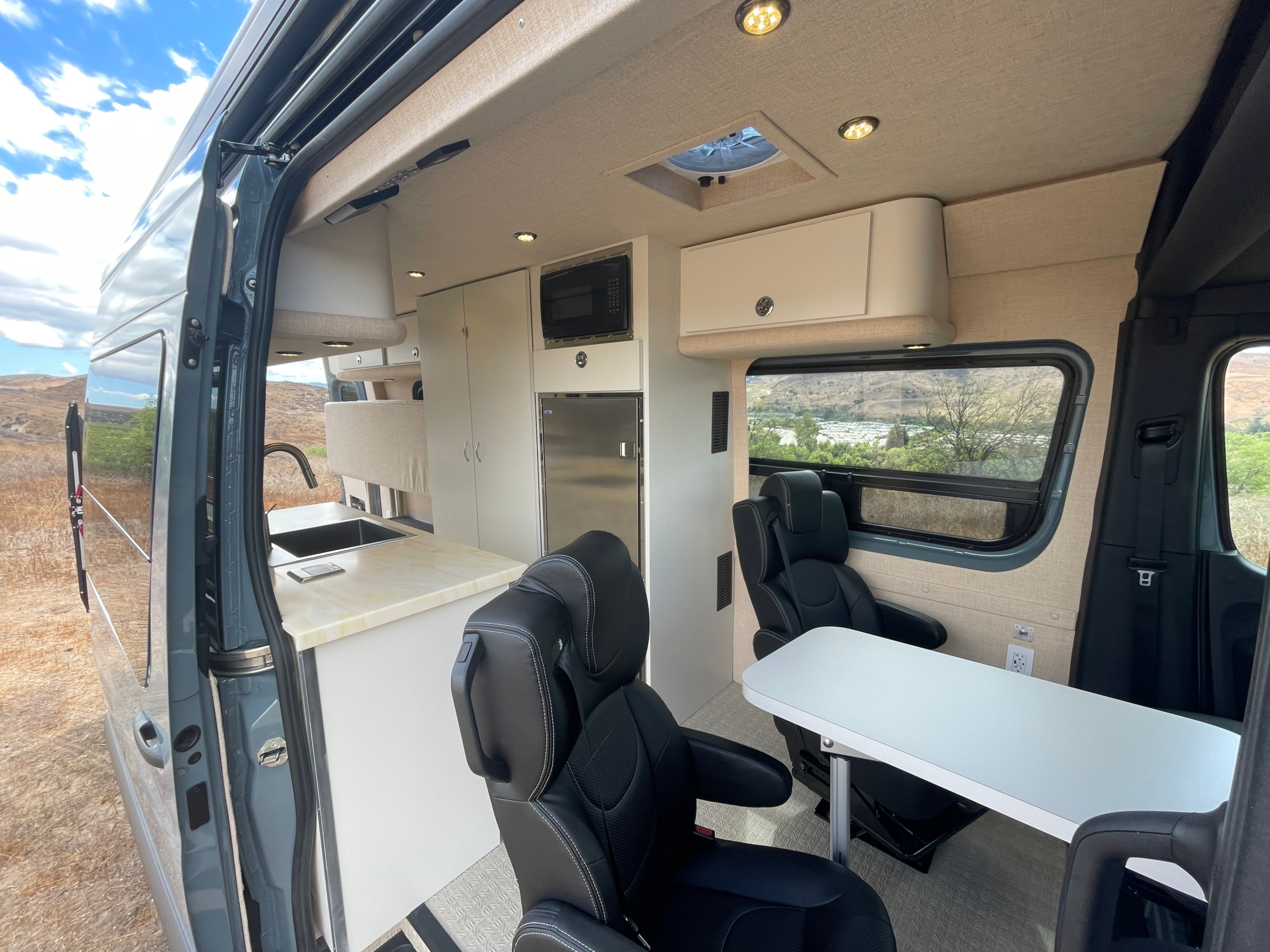 inside a campervan conversion