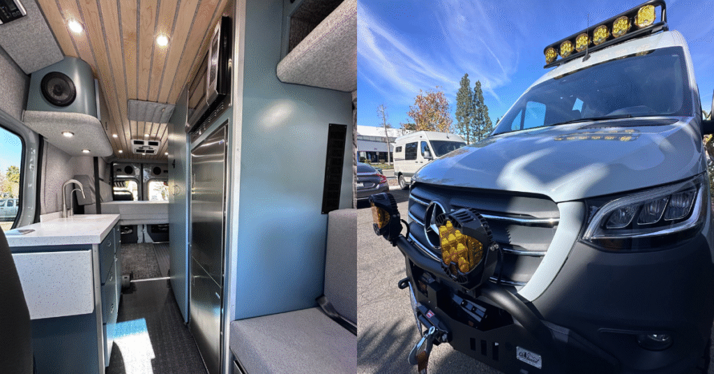 interior and exterior of Sprinter Camper Van