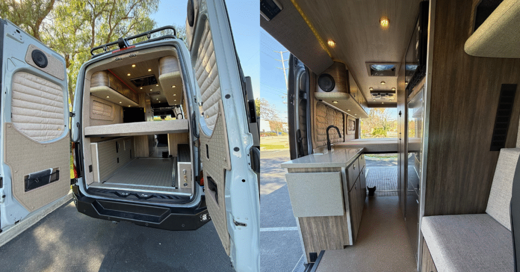 interior of Sprinter Camper Van