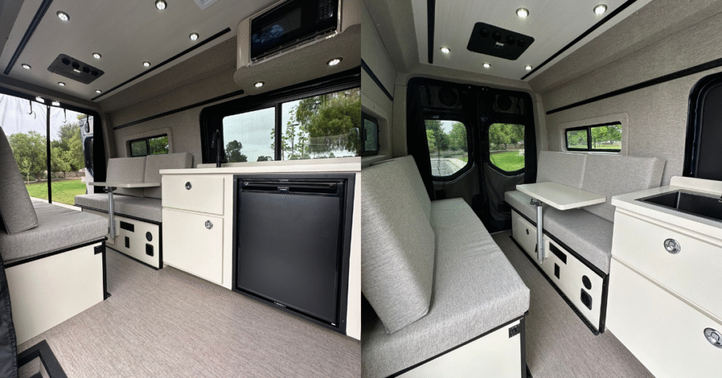interior of Sprinter van