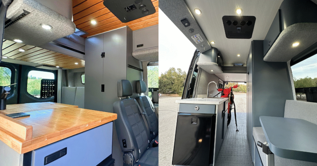 interior of Sprinter van