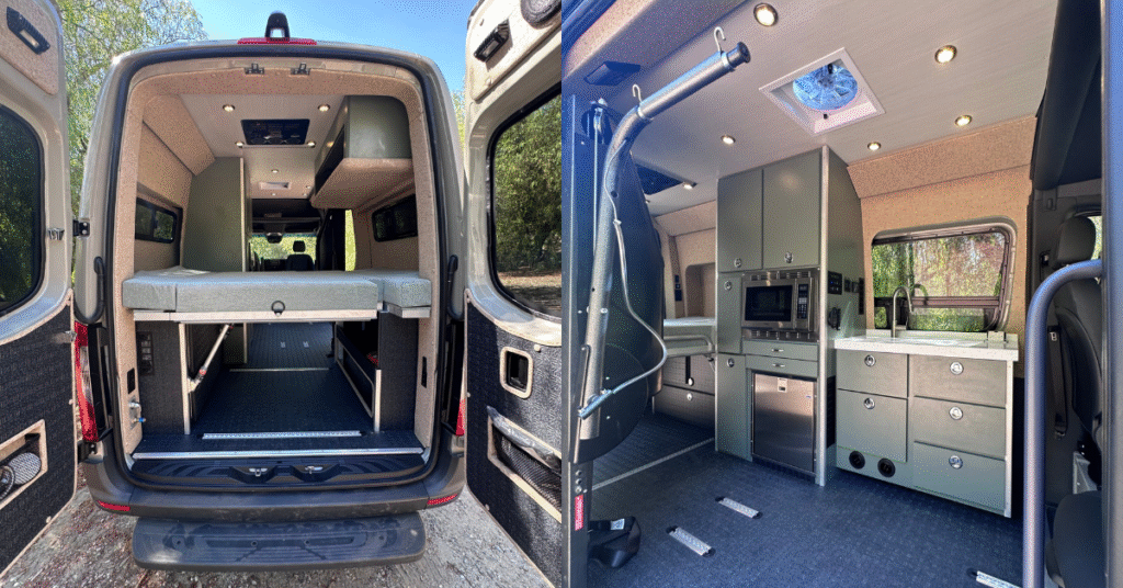 interior of adaptive van conversion