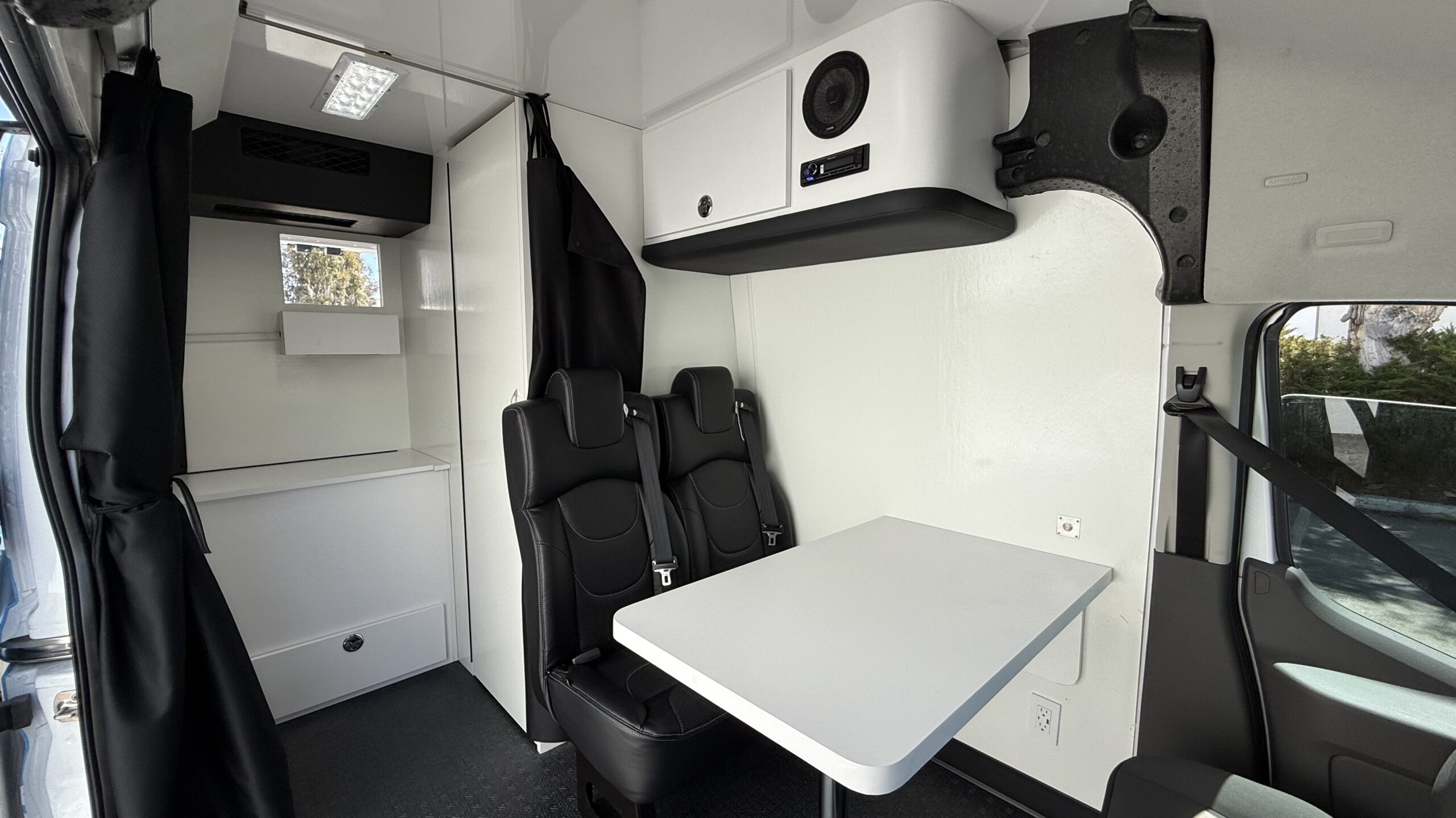 inside a mobile clinic van conversion